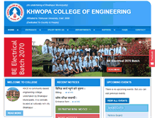 Tablet Screenshot of khwopa.edu.np